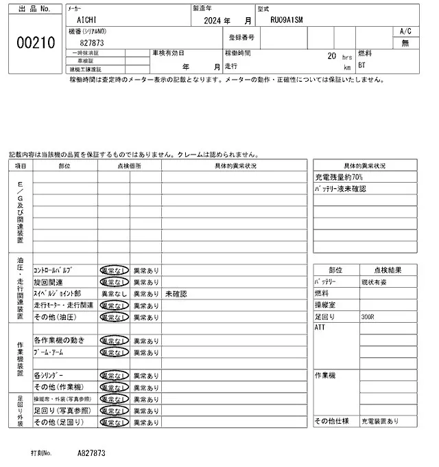 AICHI RU09A1SM, 2024 — купить с аукциона Японии 2
